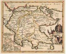 Χάρτης Πελοποννήσου Χαλκογραφία 1686