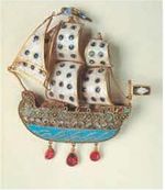 Σκουλαρίκι καράβι	Δωδεκάνησα-Πάτμος 18ος αιώνας
