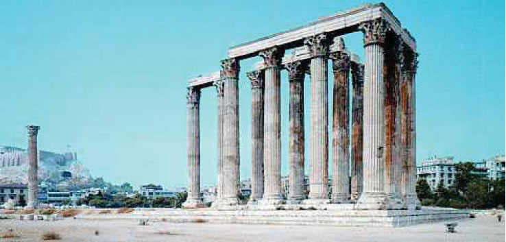 1. O ναός του Oλυµπίου ∆ιός, που βρίσκεται στην Αθήνα, θεμελιώθηκε από τον Πεισίστρατο.