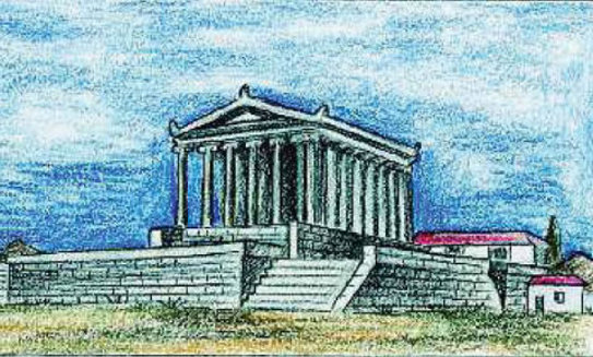 3. Αναπαράσταση του ναού της Αθηνάς που βρισκόταν στην αρχαία Μίλητο.
