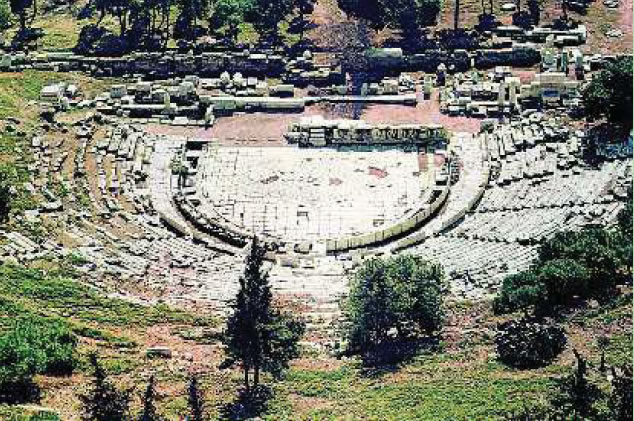 1. Θέατρο της αρχαίας Αθήνας όπως σώζεται σήμερα.