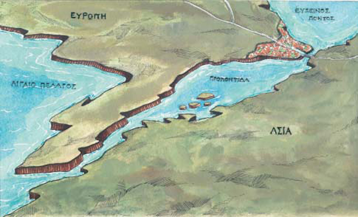 1. Από το Βυζάντιο περνούσαν όλα τα πλοία που ταξίδευαν από το Αιγαίο πέλαγος προς τον Εύξεινο Πόντο και αντίστροφα.