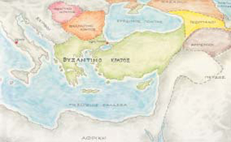 1. Χάρτης της αυτοκρατορίας στα χρόνια των Μακεδόνων