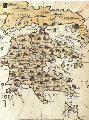 Χάρτης της Πελοποννήσου του 1545, Μαδρίτη, Εθνική Βιβλιοθήκη