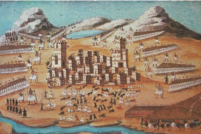 Διάφορες μάχες στην Ανατολική Ελλάδα. Στο κέντρο η Θήβα. Π. Ζωγράφος, υδαιογραφία σε χαρτόνι
