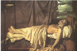 Ο θάνατος τον λόρδον Μπάιρον, πίνακας του Joseph-Denis, Odevaere, Μπρυζ, Μουσείο Groenige