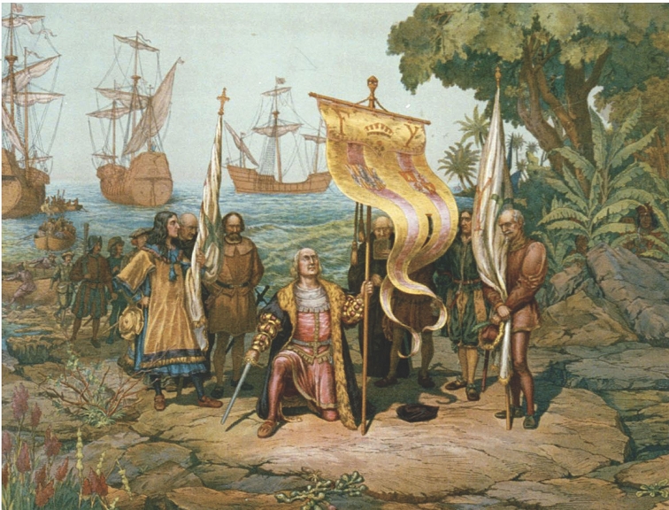 Ο Χριστόφορος Κολόμβος αποβιβάζεται στην αμερικανική ήπειρο