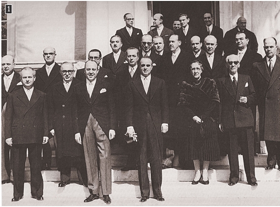 Η κυβέρνηση του Κωνσταντίνου Καραμανλή τον Φεβρουάριο του 1956, φωτ. Κ. Μεγαλοκονόμου