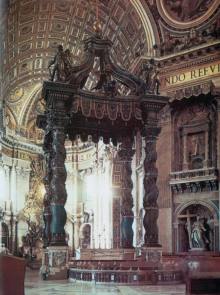 Η εκκλησία του Αγίου Πέτρου στη Ρώμη  (Μπαλτακίνο- κουβούκλιο Αγίας Τράπεζας, 1624-1633.)