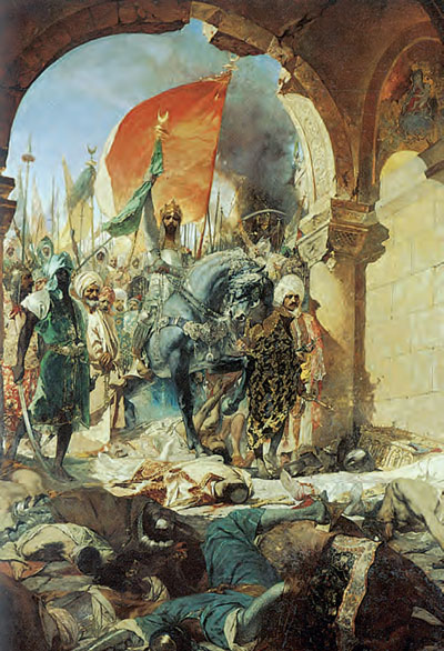 Είσοδος των Τούρκων στην Κωνσταντινούπολη. Πίνακας του Μπ. Κόνσταντ, Μουσείο των Αυγουστίνων, Τουλούζη