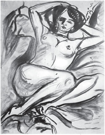 16. Κόρνερ, «Ξαπλωμένο γυμνό», 1906.