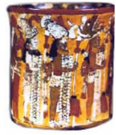 14. Κεραμικό βάζο με ζωγραφικές παραστάσεις, 900 μ., τέχνη των Μάγια.