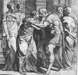 Η Πηνελόπη αγκαλιάζει τον Οδυσσέα