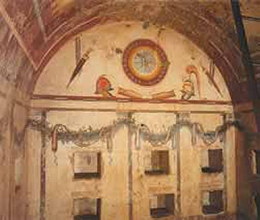 Λεπτομέρεια από τη ζωγραφική διακόσμηση του τάφου του Λύσωνος