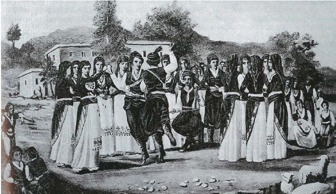 Ενθύμημα Σιτίας. Κρητικός χορός. (Α. Ράφτη, Χορός 1900. Θέατρο Ελληνικών χορών Δ. Στράτου. Εκδ. Τρόπος Ζωής).