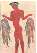 7. «Ο ψαράς». Ελληνική τοιχογραφία Θήρα 16Ος αι. π. Χ 