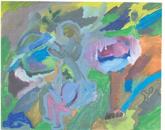 51. «Στη σκιά του δάσους» Έλενα Τ.13 ετών. Αποχρώσεις του πράσινου και του μπλε