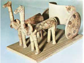 206. «Άρμα με δυο άλογα» 13ος αι. π. Χ. Ίσως ήταν παιδικό παιχνίδι. 