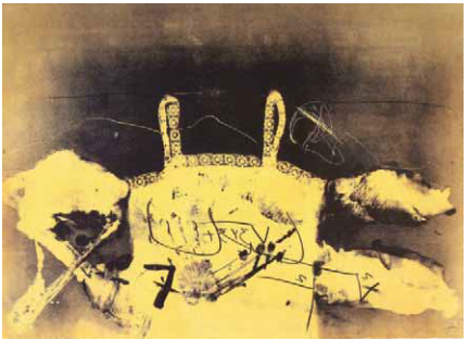 257. Α. Τάπιες "Δαντέλα" λιθογραφία 1977