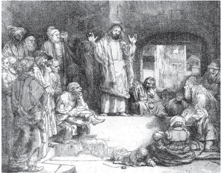 244. Ρέμπραντ «Ο Χριστός διδάσκει» οξυγραφία περ. 1652
