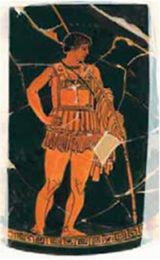 Εικόνα 6. Ο Αχιλλεύς. Ερυθρόμορφος αμφορέας, 450 περίπου π.Χ. Ρώμη, Μουσείο Βατικανού (αντίγραφο).