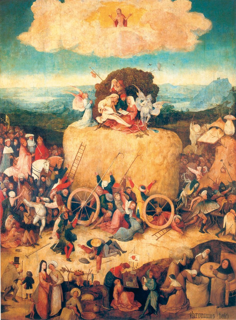 Ιερώνυμος Μπος, «Το κάρο με το άχυρο» (τρίπτυχο , ανάμεσα 1485 και 1490