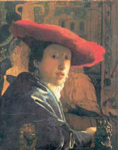28. Βερμεέρ, «Το κορίτσι με το κόκκινο καπέλο», 1666.