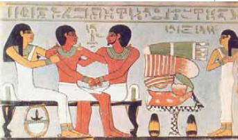 4. Οι «θυγατέρες του Θουτχοτέπ», αιγυπτιακή τοιχογραφία, 2200 π.Χ.