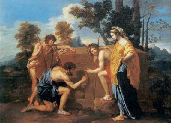 Πίνακας του Νικολά Πουσσέν, «Et in Arcadia ego» (1638-40) (Ο κόσμος της ζωγραφικής, εκδ. Πατάκη)