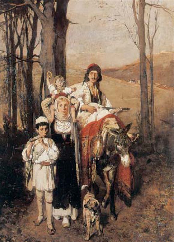 Ν. Λύτρας (1832-1904), «Επιστροφή από το πανηγύρι» (Εθνική Πινακοθήκη)