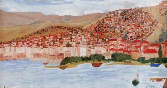 Ν. Γ. Πεντζίκης, «Άποψη Θεσσαλονίκης», 1960 (Ιστορία της τέχνης στην Ελλάδα, εκδ. Αδάμ)