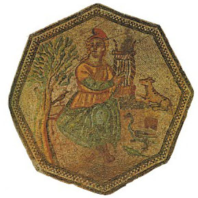 Ψηφιδωτό του 3ου αιώνα μ.Χ. από την<«οικία του Μενάνδρου» στη Μυτιλήνη