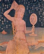 Γυναικεία μορφή από ταπισερί του 14ου αι.
