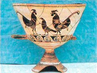Κύπελλο από τη Χίο (περ. 560 π.Χ.). Μουσείο Tocra.