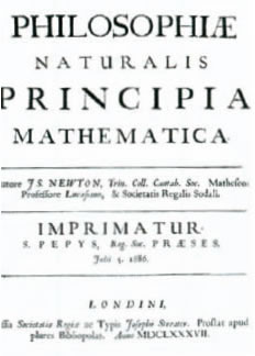 Στο βιβλίο με τίτλο Philosophia Naturalis Principia Mathematica, ο Νεύτωνας παρουσίασε τις απόψεις του για τη δύναμη και την κίνηση. H μετάφραση του τίτλου του βιβλίου στα Ελληνικά είναι: Μαθηματικές απαρχές της φυσικής Φιλοσοφίας.