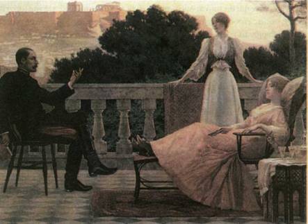 Ιάκωβος Ρίζος (18491926), Αθηναϊκή Βραδιά (1907) Εθνική Πινακοθήκη