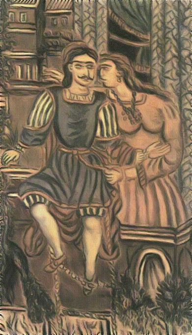 Θεόφιλος (Χατζημιχαήλ) (1871-1934), Ερωτόκριτος και Αρετούσα Μουσείο Λαϊκής Τέχνης, Αθήνα Θεόφιλος (Χατζημιχαήλ) (1871-1934), Ερωτόκριτος και Αρετούσα Μουσείο Λαϊκής Τέχνης, Αθήνα