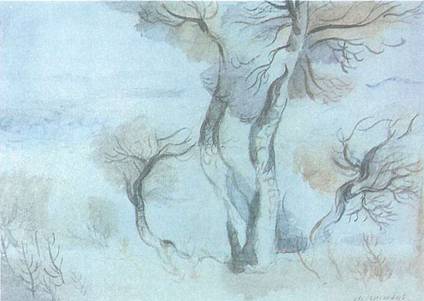 Αγήνωρ Αστεριάδης (1898-1977), Τοπίο με δέντρα (1960)