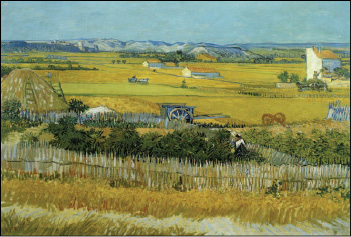 Εικ.2.1  Η γη στήριξε την οικονομία των αγροτικών κοινωνιών («Η πεδιάδα του Κράου»,του Vincent Van Gogh, L'oeuvre compietpeinture,Jaschen} 1990).