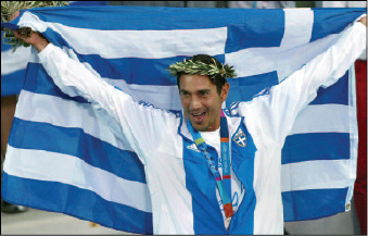 Ν. Κακλαμανάκης, ολυμπιονίκης (Φωτογραφικό Αρχείο Associated Press και Reuters).