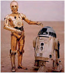 Τα ρομπότ R2D2 και C3PO από την ταινία «Ο Πόλεμος των Άστρων»