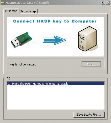 Μήνυμα σύνδεσης HASP στον Η/Υ