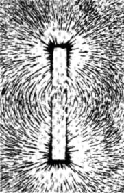 Φωτογραφία μαγνητικού φάσματος ραβδόμορφου μαγνήτη. Εικόνα 4-1.