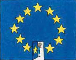 φωτ.13.1 Η σημαία της ΕΕ, παραμένει με 12 αστέρια, όσα και τα κράτη μέλη όταν ιδρύθηκε το 1992.