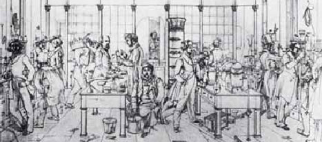 1. Εργαστήριο χημείας το 1840. Οι χημικοί ήταν οι πρώτοι επιστήμονες-εργαζόμενοι.