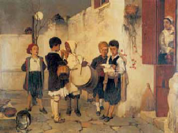 6. Νικηφόρος Λύτρας, Τα κάλαντα, 1875.