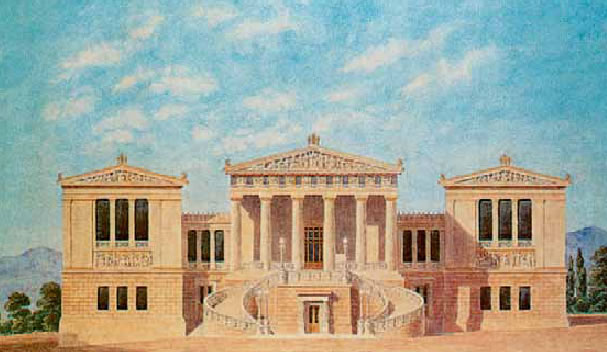 12. Π Εθνική μιβλιοθήκη (Αθήνα), έργο του Θεόφιλου Χάνσεν.