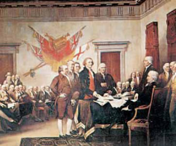 3. Τζ. Τράμπουλ, Η υπογραφή της αμερικανικής Διακήρυξης