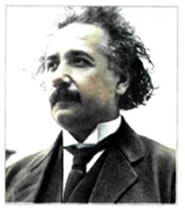 Ο Άλμπερτ Αϊνστάιν (Albert Einstein, 1879-1955, Νόμπελ Φυσικής 1921), με τις θεωρίες της σχετικότητας (ειδική 1905 και γενική 1916), ανέτρεψε τις κλασικές αντιλήψεις για τον χρόνο και τον χώρο και έβαλε σε νέες βάσεις τις έρευνες για τη δομή και την εξέλιξη του Σύμπαντος.