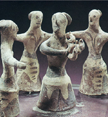 1. Μινωίτισσες που χορεύουν.